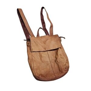 American Leather Co. Mini Purse Backpack‎ Purse Convertible Leather Brown Bag